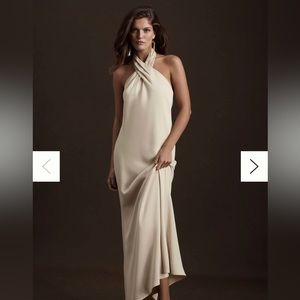 BHLDN champagne bridesmaid dress